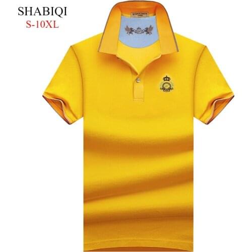 Big Man! S-10XL . 2021 NEW Men Polo Shirt Summer Short Sleeve Polos Shirt Mens Camisa Polo 95%Cotto Baseball coat Pure color