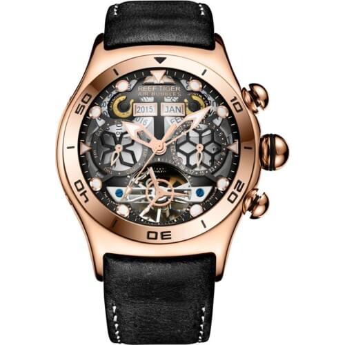 Men watch top luxury brand,mens automatic watches Reef Tiger fashion man sport waterproof self wind mechanical wristwatch reloj