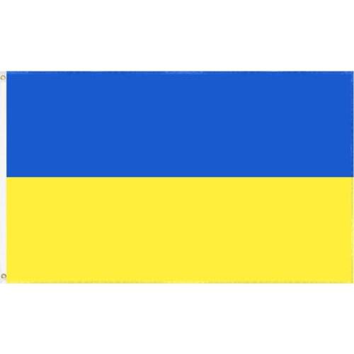 JiaHao 100% Polyester High Quality Wholesale Stock 3x5ft Ukraine Flag