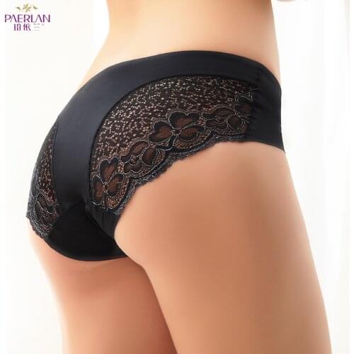 PAERLAN Lace Floral edge of the lingerie sexy comfort without trace llow-Rise waist hip triangle Underwear Women Panties Briefs
