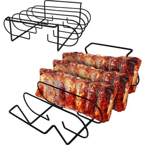 Barbecue grill kitchen Accessories BBQ Roasting Rib Rack Multifunctional Non-Stick Roast Whole Chicken Ribs Meat Kitchen Tools