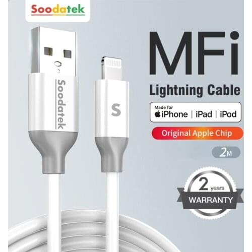 MFi USB Lightning Cable for iPhone 12 Max 11 Xs X 8 Plus USB Charge for iPhone 12 Mini 2.4A Fast Charging USB Charger Data Cable