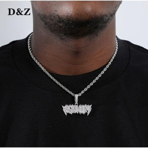 D&Z The Visionary Pendant Necklace Iced Out CZ StonesMens Micro Paved AAA CZ Hip Hop Gold Silver Color Charm Chains Jewelry Gift