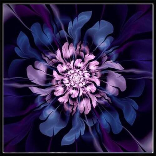 Abstract Flower DIY Cross Stitch Embroidery 11CT Kits Craft Needlework Set Printed Canvas Cotton Thread Home Dropshipping