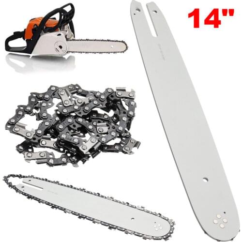 14 Inch Chainsaw White Guide Bar With Saw Chain 3/8 LP 50 Section Saw Chain For STIHL MS170 MS180 MS250 Power Tool Accessories