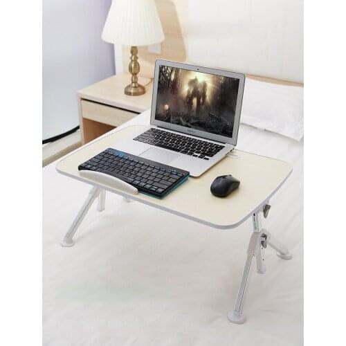 Office small table for bed can be raised and lowered, large notebook rack, computer table, adjustable folding bed table in the b