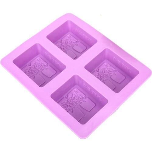 4 Cavities New Rectangular Silicone Cake Decorating Mold For Baking Dessert Mousse Pastry Pan Chocolate Mold Bakvormen Tools
