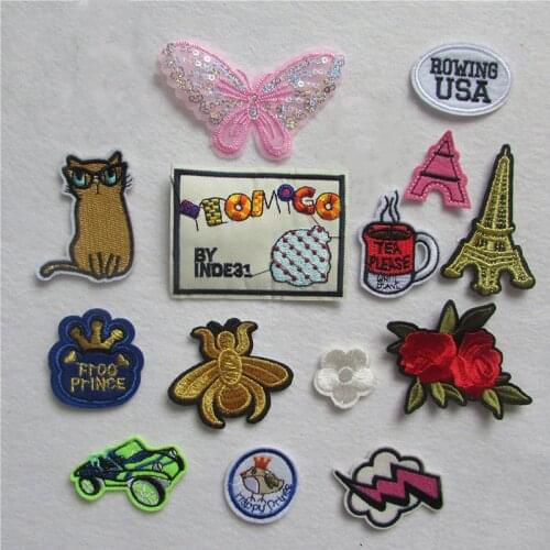 New arrive cartoon horse patterned hot melt adhesive applique embroidery patches stripes DIY costume Patches C5492-C5509
