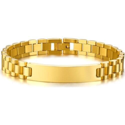 New Cross-Border Jewelry Mens Fashion Jewelry Stainless Steel Curved Brand Bracelet Gifts