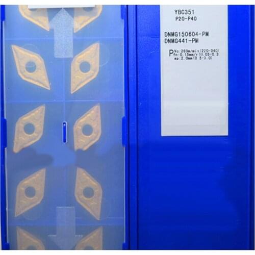 Original DNMG 110408 150604 YBC351 DNMG110408-PM DNMG150604-PM DNMG150608-PM for Steel Carbide Inserts Lathe Cutter Tools