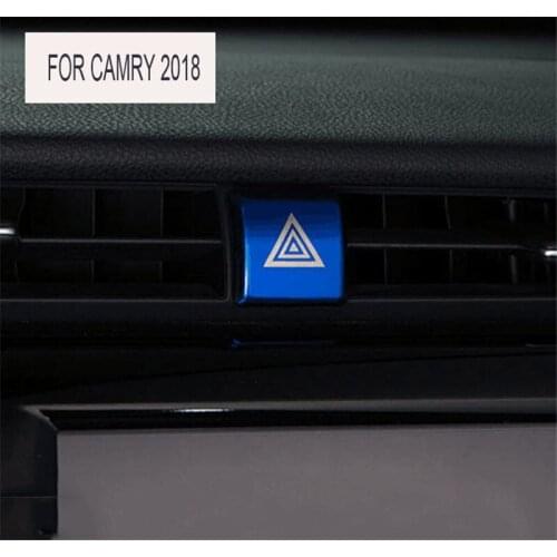 Fit for Camry 2018 modified emergency stop switch decorative stainless steel decorative bright strip accessories car styling