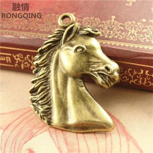 RONGQING 30pcs/pack DIY Horse charm for making jewelry accessories 2019 Animal charm