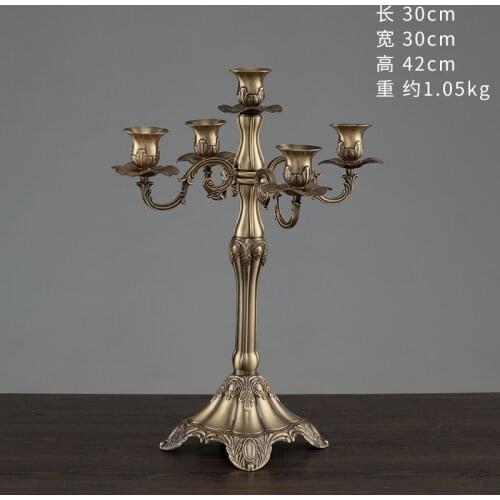 European Style Luxury wedding Candle Holder Romantic Centerpiece Candelabra 5 arms/3 arms Alloy Metal Candlesticks Wedding Decor