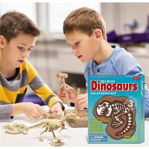 Dinosaur Fossil Digging Game Kit Kids Dinosaur Sandbox Activity Set Early Archeology Learning Educational Toy for Children