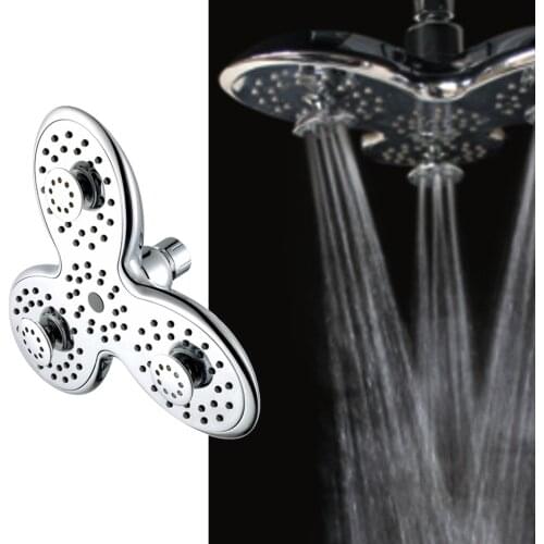 Modern ABS Petal Rain Shower Head with High Pressure Easy Tool Free Installation for Bathroom Home Hotel