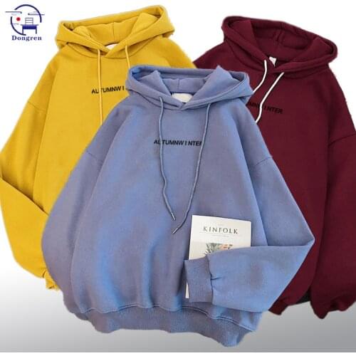 Autumn Hoodies For Girls Large Sweatshirt Oversize Women Fleece Korean Style Female Long Sleeve Tops Coat Hood Jacket 2020