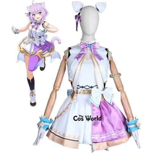 YouTuber Vtuber Hololive Nekomata Okayu Idol Dress Uniform Outfit Customize Cosplay Costumes