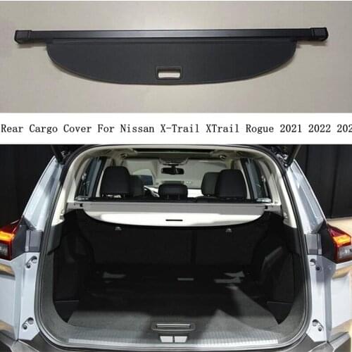 Rear Cargo Cover For Nissan X-Trail XTrail Rogue 2021 2022 2023 Privacy Trunk Screen Security Shield Shade Auto Accessories