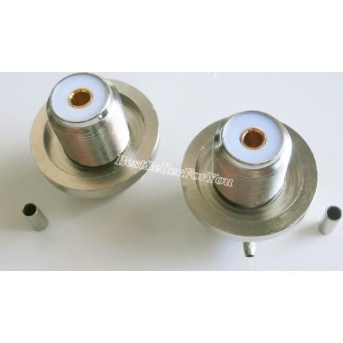 1Pcs UHF female SO239 for radio crimp RG316 RG174 LMR100 right angle Connector