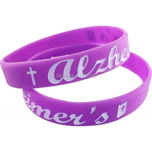 100pcs Alzheimers Medical ID Alert with Cross and Bible Alzheimers wristband silicone bracelets free shipping by epacket A