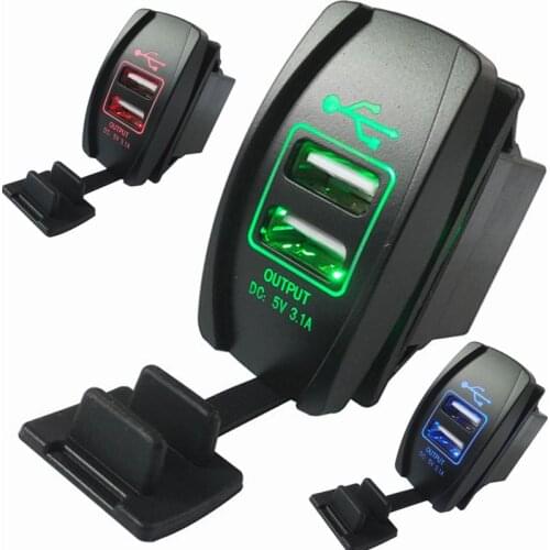 3.1A 12V-24V Dual USB Car Charger Universal Car USB Interface Socket Car Waterproof Charger Adapter Auto Accessories
