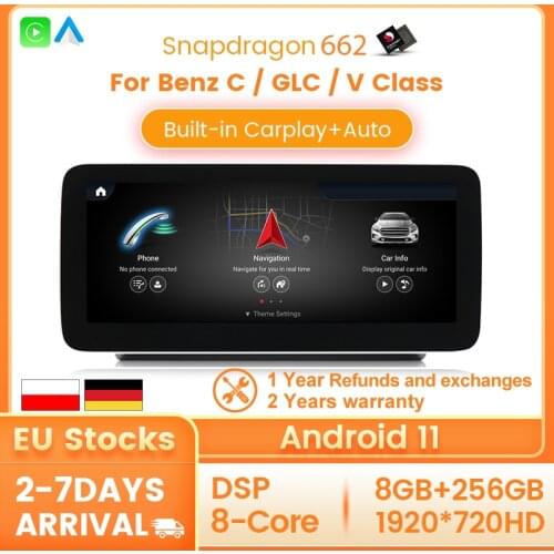 Mekede 8GB For Benz C-Class W205/GLC-Class X253/V-Class W446 2015-2018 NTG 5 Android Car Multimedia Video Player Navigation GPS