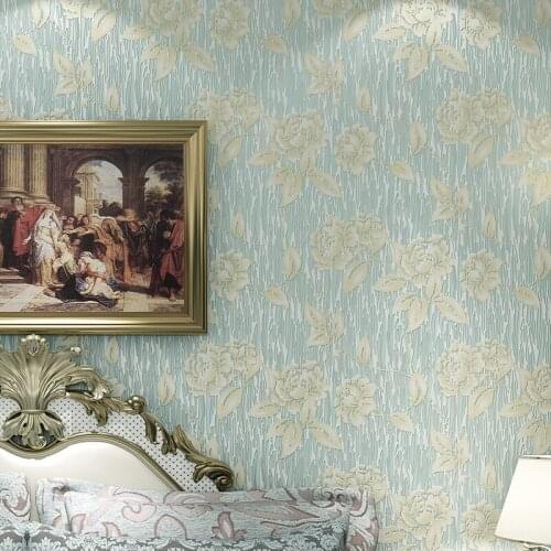 Beibehang New European style pastoral carved nonwovens living room bedroom background wall wallpaper photo wallpaper