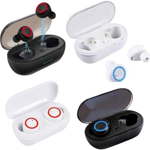 Wireless Earbuds Headset Waterproof Bluetooth-Compatible 5.0 TWS In-Ear Headphone HiFi Stereo Sport Earphone Button Control
