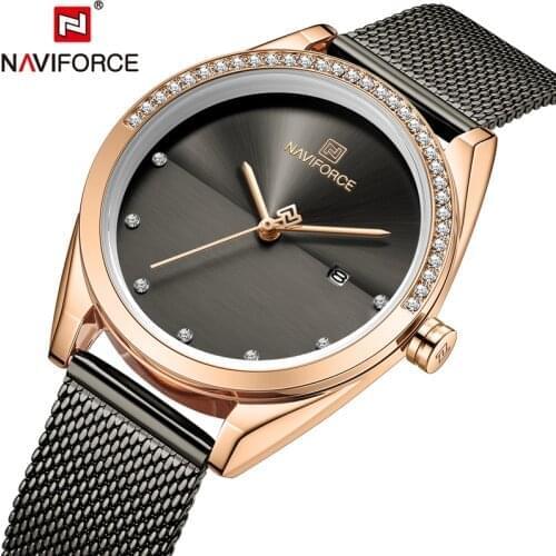 NAVIFORCE Top Brand Luxury Watch Women Date Display Quartz Casual Dress Ladies Wrist Watches Gift For Girl Wife Relogio Feminino