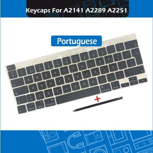 2020 Year Laptop Portuguese Layout tecla Key Cap For Macbook Pro Retina 13" 16" A2141 A2289 A2251 keys Keycaps Keyboard Repair