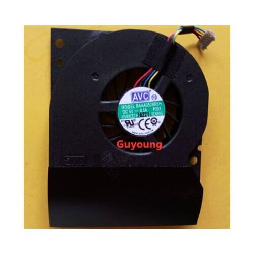 Laptop cpu fan for AVC BAAA0508R5H P002 P003 DC5V 0.5A 4 line notebook graphics system cooling fan cooler