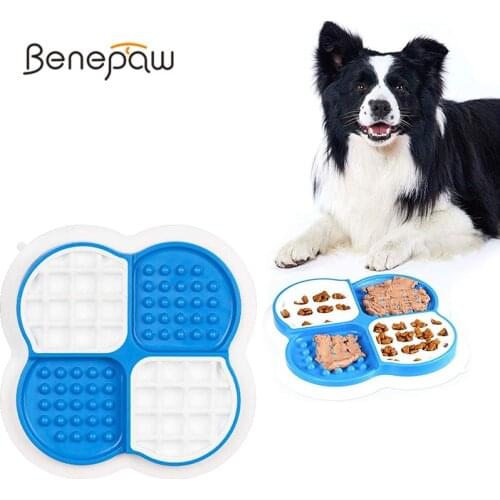 Benepaw Healthy Slow Feeder Dog Bowls Nontoxic Anti-Slip Food Pet Feeding Puppy Feeder For Small Medium Big Dogs Relief Boredom