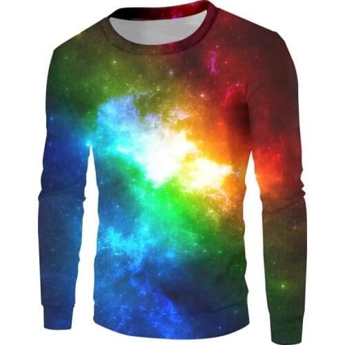 OGKB 3D Starry Sky Printed High Quality Women And Man Sweatshirts Fashion Brand Men Funny Plus Size Casual Sweatshirt