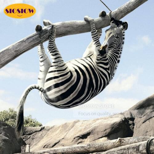 SIOSIOW 5D Full Square Diamond Painting Zebra Cross Stitch Diamond Beads Embroidery Kits Picture Rhinestones Animals Hobby Gifts