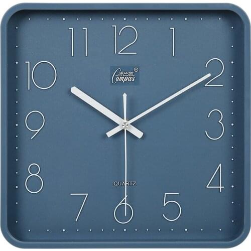 Wall Clock Square Design Plastic Watches 12-inch 3D Mute Living Room Clocks Creative Watches Brief Home Ornaments Fashion