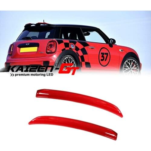 New Sport Red/Carbon Fiber Style Car Accessories For 2014-up MINI COOPER F55 F56 S/JCW Rear Wing Trim Spoiler Extension Lip Fins