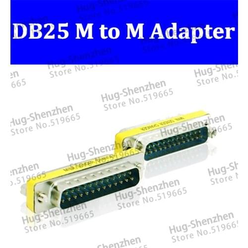 Wholesale Promotion Serial Cable Extended Adapter 25 Pin DB25 Male to Male M/M Mini Gender Changer Connector 5pcs