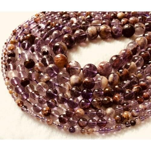 Wholesale Genuine Auralite -23 beads,4mm 6mm 8mm 10mm 12mm Round Gem Stone Loose Beads For Jewelry,1of 15" strand