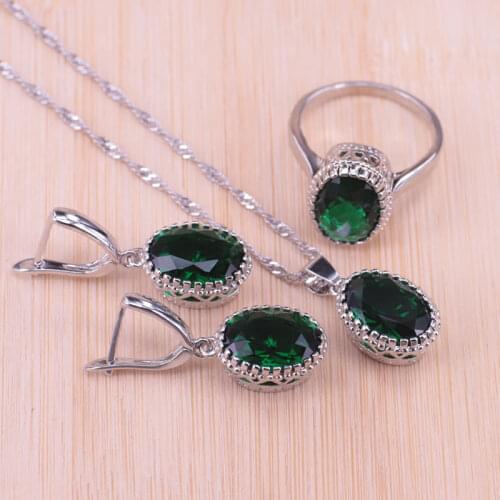 Promotion Valuable Queen Temperament Luxury Genuine Silver Color Jewelry Set Top Quality AAA+ Crystal
