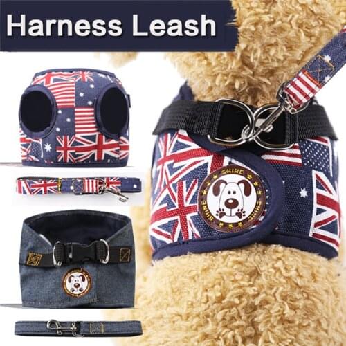 Dog harness leash for dogs Cat cowboy dog harness and leash set leash for cats Puppy chihuahua soft harness vest adjustable rope