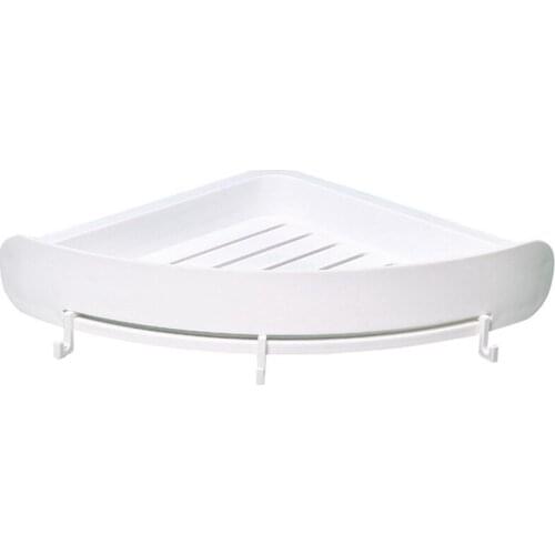 Bathroom Shelf Organizer Corner Shelf Storage Holder Plastic Bathroom Rack Suction Cup Shower Wall Holder Shampoo Holder