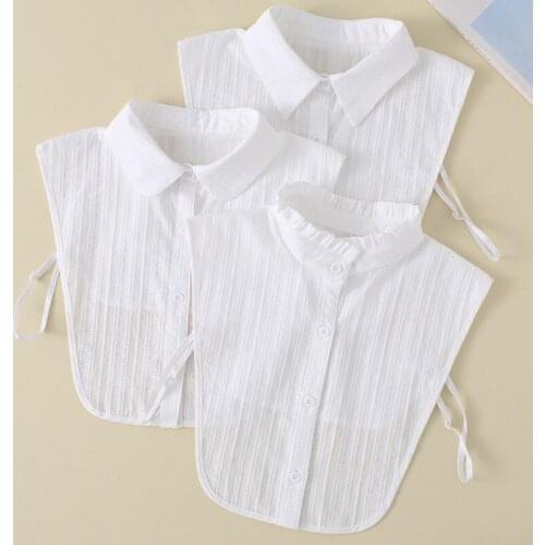 High Quality Women White Stand Fake Collar Adult Lapel Flase Collars Sweater Decoration Female Half Shirt Detachable Collar