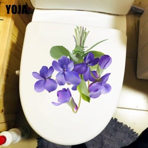 YOJA 23.3CM×25CM Fresh Bouquet Living Room Decoraiton Personality Wall Toilet Stickers T1-2582