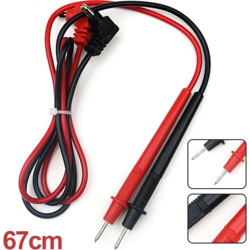 1 Pair Universal Digital 1000V 10A Needle Tip Multimeter Probe Test Pen Lead