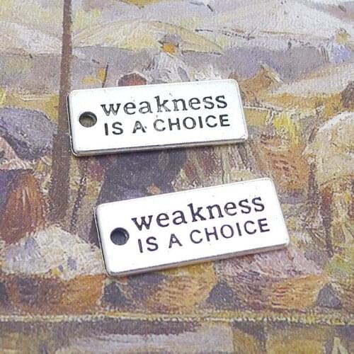 12 Pieces 9x22mm Antique Silver Color Letter Printed Words Charms DIY Jewelry Handcraft Pendant