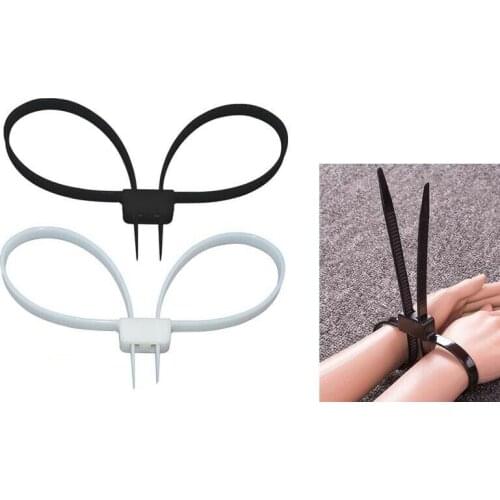 2PCS police handcuffs Disposable Handcuffs tie cuff removable nylon cable ties plastic flexible cable tie 2020 New