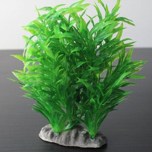 20*14cm Green Artificial Aquarium Fish Tank Plastic Plant Water Grass Landscape Decoration