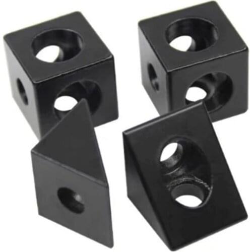 2020 Aluminum Block Cube Prism Connector Wheel Regulator Corner V-slot Three Way Connector 90 degree Angle