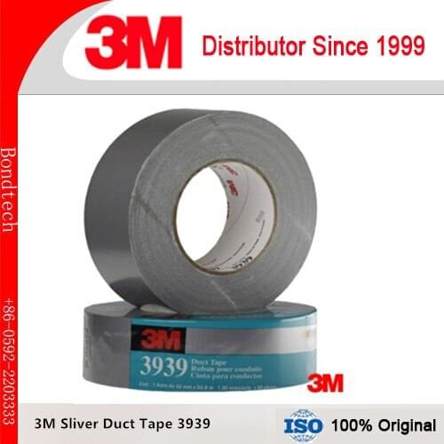 3M Sliver Cloth Duct Tape 3939 , 200 Degree F Performance Temperature,waterproof ,48mmX55M/roll ( 1roll/Lot)