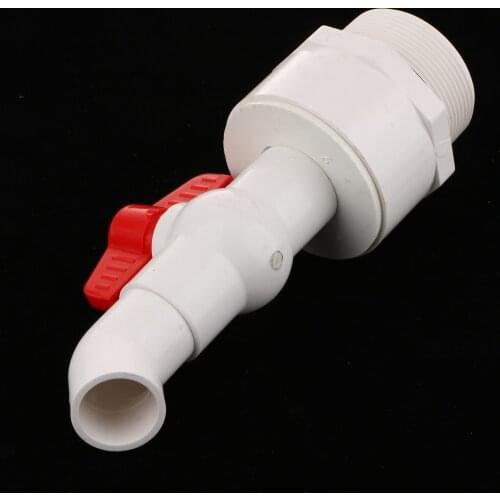 45 Angle Plastic Drum Faucet with Gasket for Barrel Containers 2 inch Connection 25mm Feeder Outlet